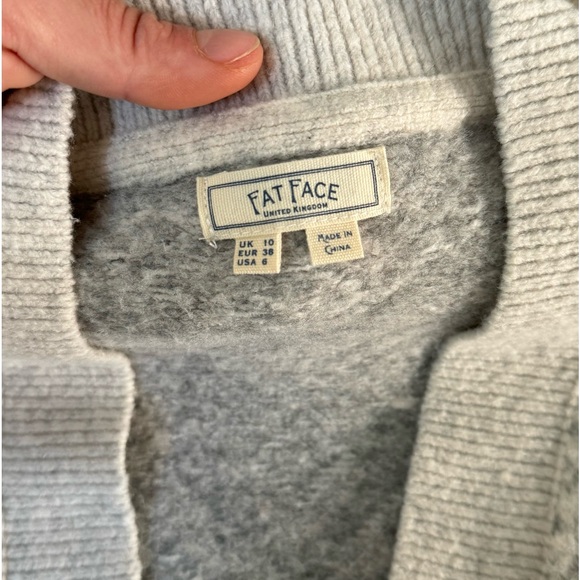 Fat Face Josie Cardigan Turquoise, Gray and White US size 6 - Picture 9 of 16